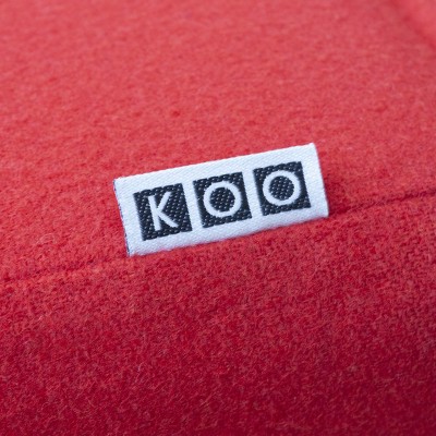 Pouf carré mobile KOO rouge