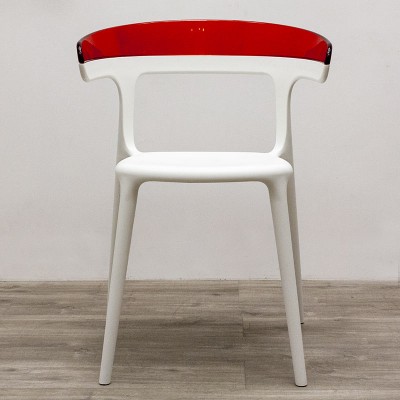 Chaise PAPATYA Luna Blanc et rouge