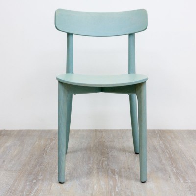 Chaise 4 pieds en bois Turquoise
