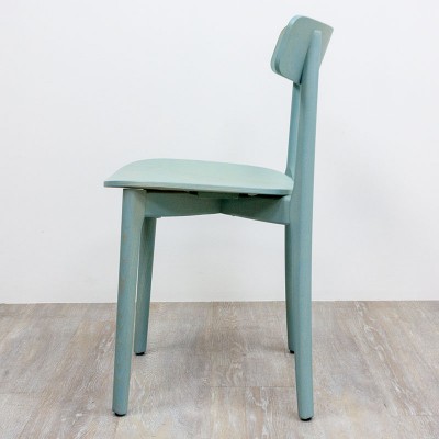 Chaise 4 pieds en bois Turquoise
