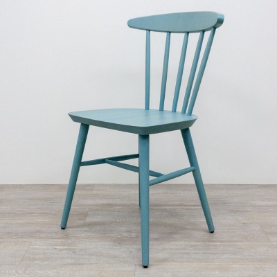 Chaise à barreaux en bois Turquoise