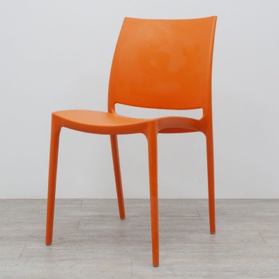 Chaise 4 pieds en plastique Orange