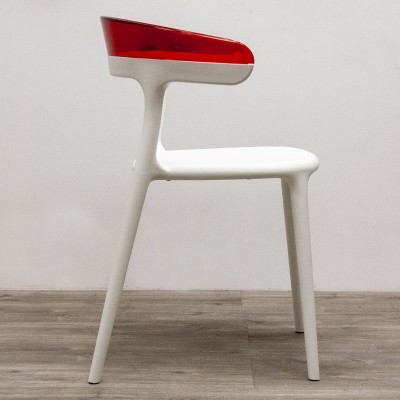 Chaise PAPATYA Luna Blanc et rouge