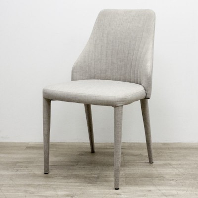 ALINEA Chaise en tissu gris clair