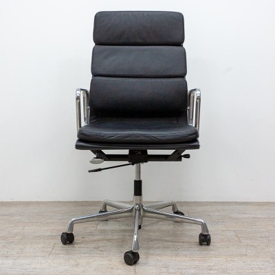 Vitra EA 219 Soft Pad cuir Noir