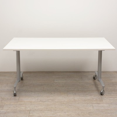 Table abattante L160 Blanc / Gris