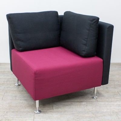 Pouf SEDUS Bordeaux et Noir