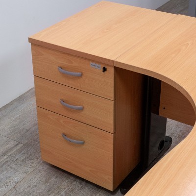 Caisson + Plan compact Gauche Hêtre
