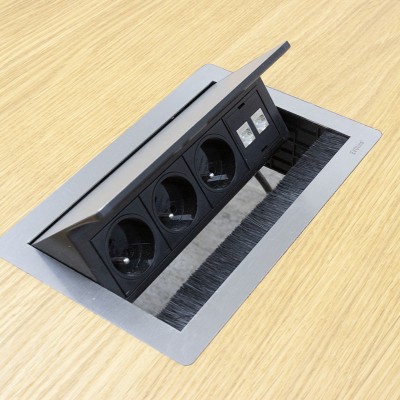Table Tiptoe L140 Noir/Chêne