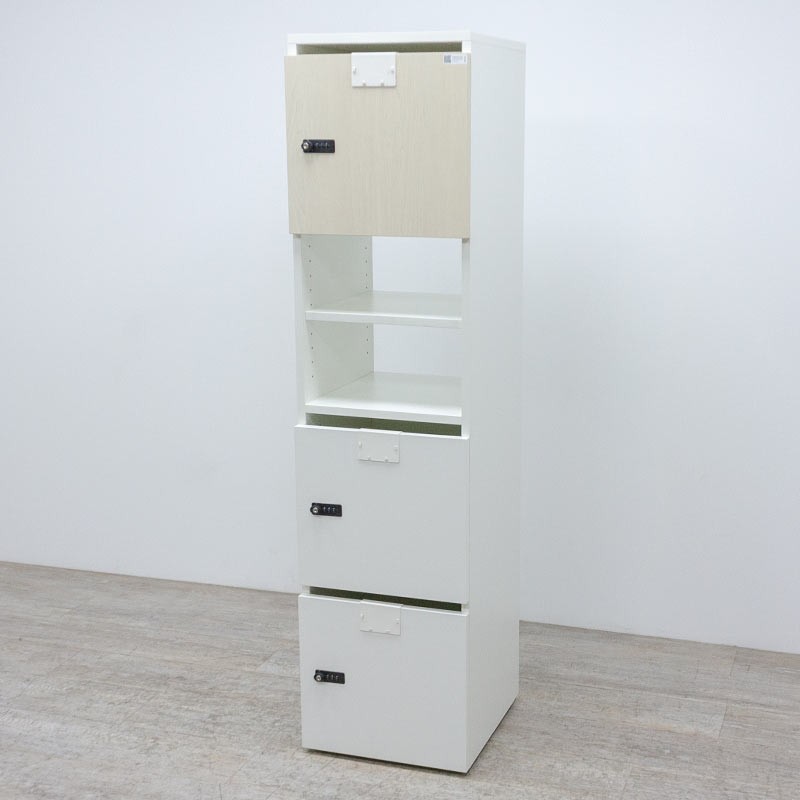 Rangement 4 cases Blanc / Erable