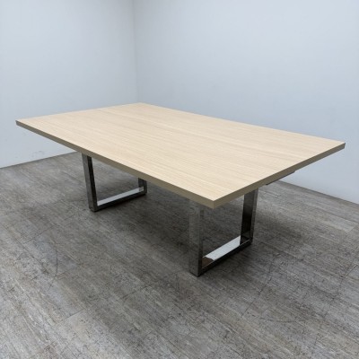 Table de réunion L200 Chêne Chrome