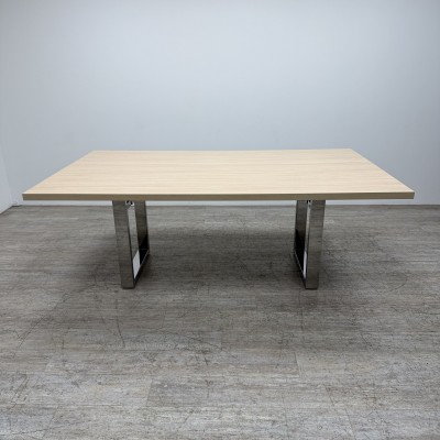 Table de réunion L200 Chêne Chrome