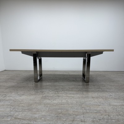Table de réunion L200 Chêne Chrome