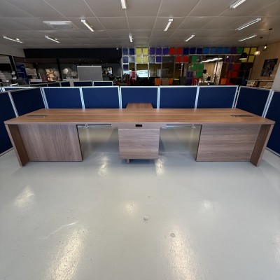 Bureau direction double L380 Noyer