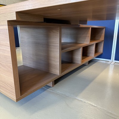 Bureau direction double L380 Noyer