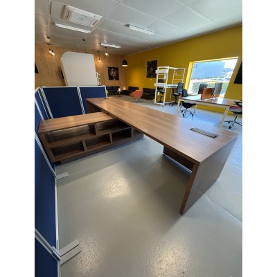 Bureau direction double L380 Noyer