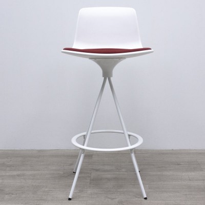 Enea Tabouret Lottus Blanc / Rouge