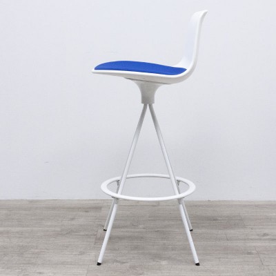 Enea Tabouret Lottus Blanc / Bleu