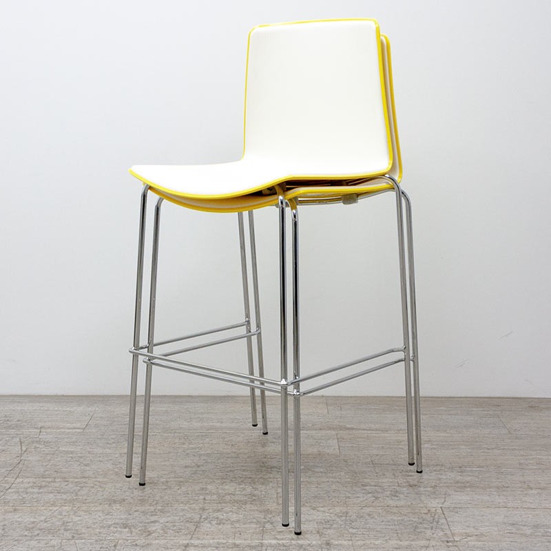 Tabouret Tweet 896 Blanc / Jaune
