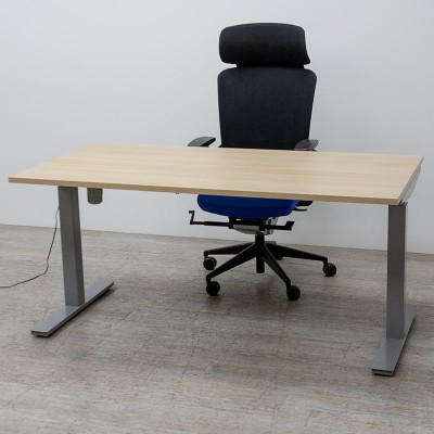 Bureau électrique L160 Chêne / Gris