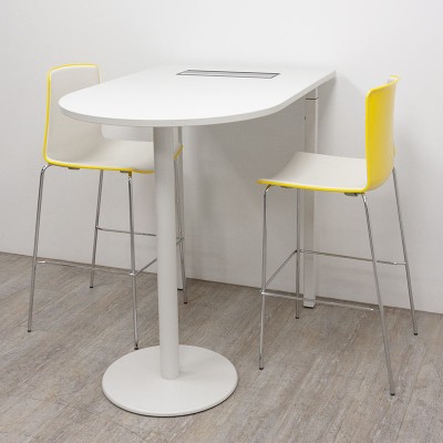 Steelcase Table haute L120 Blanc