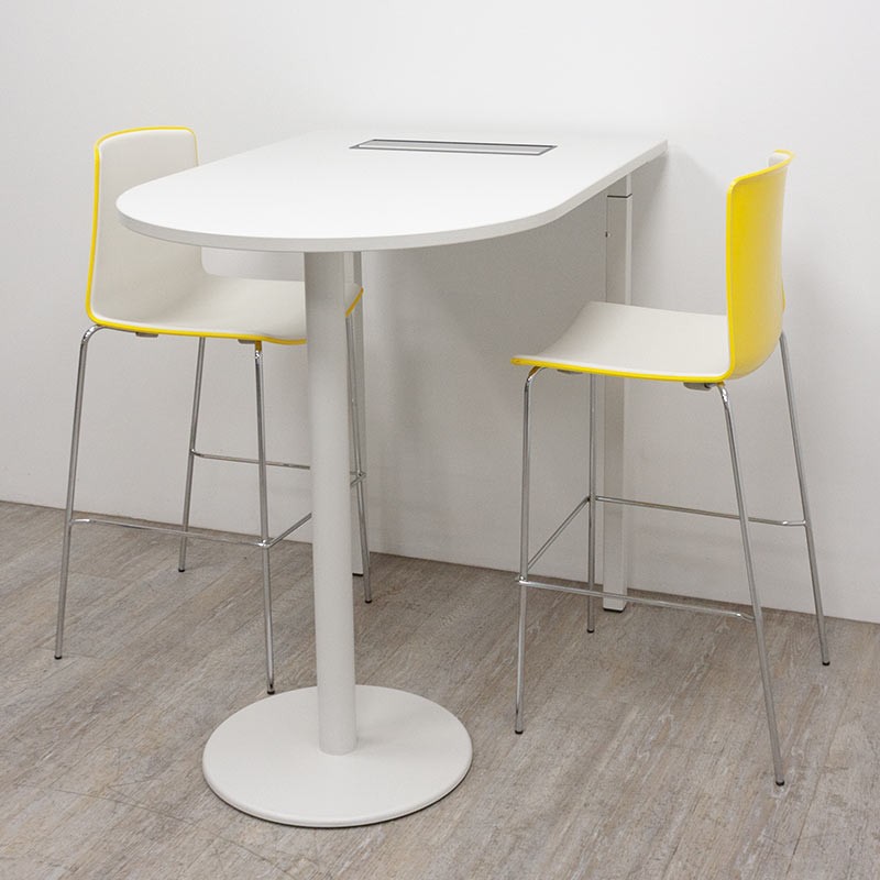 Steelcase Table haute L120 Blanc