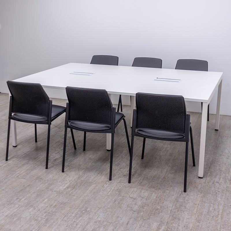 Table de réunion L210 Blanc