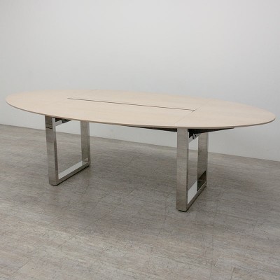 Table de réunion L240 Chêne /Chromé
