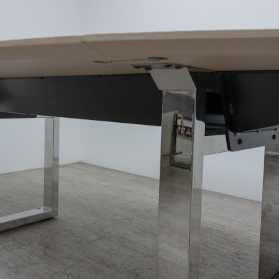 Table de réunion L240 Chêne /Chromé
