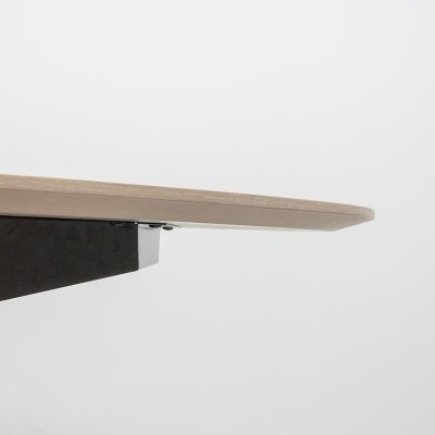 Table de réunion L240 Chêne /Chromé