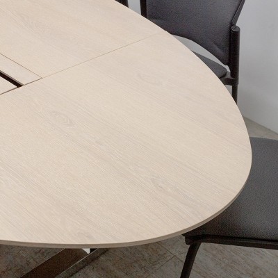 Table de réunion L240 Chêne /Chromé