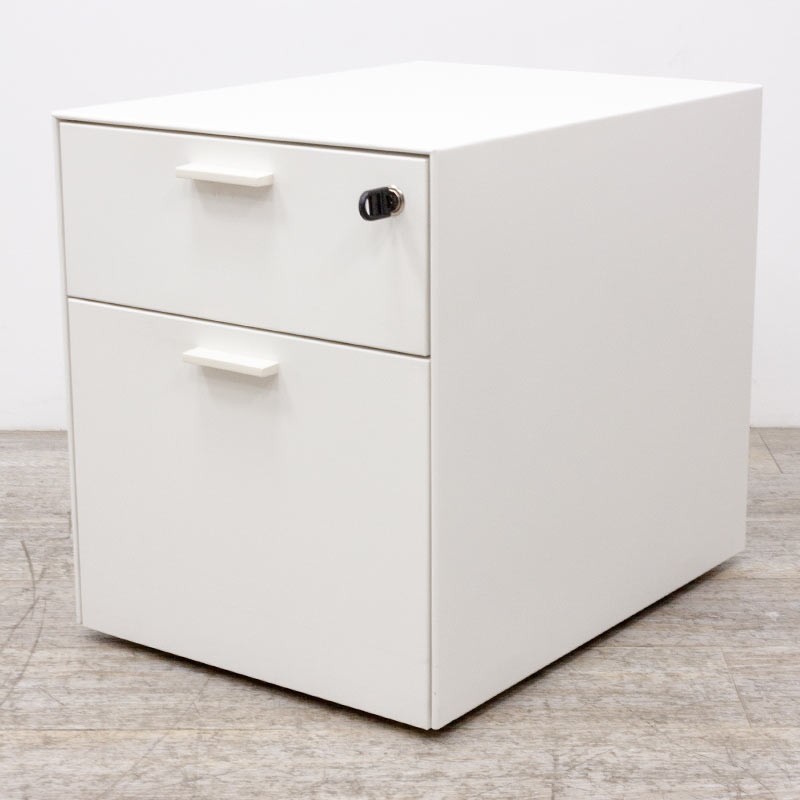 Caisson Métallique 2 Tiroirs Blanc