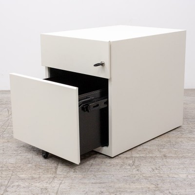 Caisson métallique 2 tiroirs Blanc