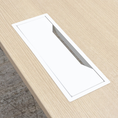 Bureau droit L180 Chêne / Blanc