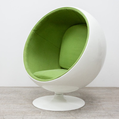 Fauteuil oeuf pivotant Vert / Blanc