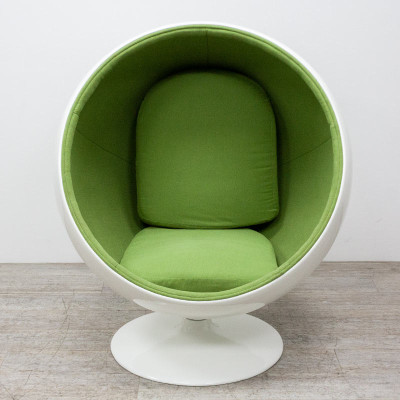 Fauteuil oeuf pivotant Vert / Blanc