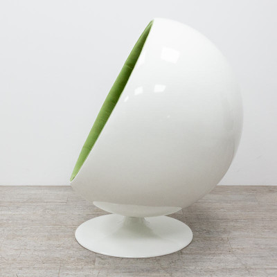 Fauteuil oeuf pivotant Vert / Blanc