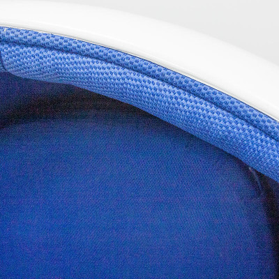 Fauteuil oeuf pivotant Bleu / Blanc