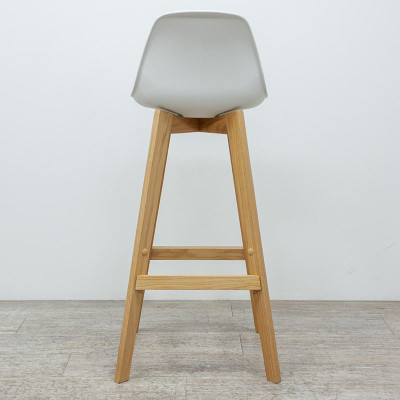 Tabouret haut Bois / Blanc