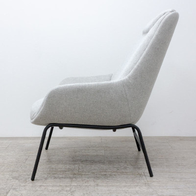 Fauteuil lounge tissu gris