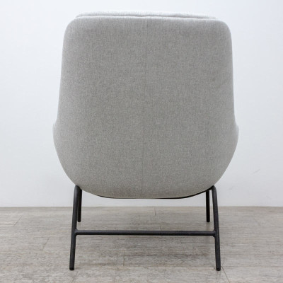 Fauteuil lounge tissu gris