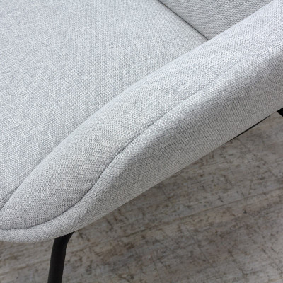 Fauteuil lounge tissu gris
