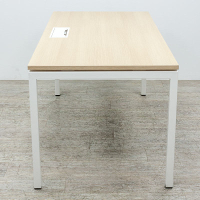 Bureau droit L160 Blanc / Chêne