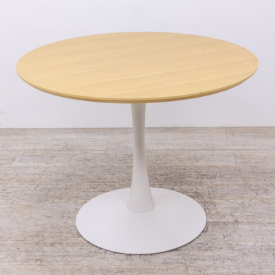 MDM Table ronde Ø100 Chêne / Blanc