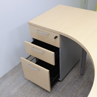 Caisson+Plan compact Gauche Hêtre C