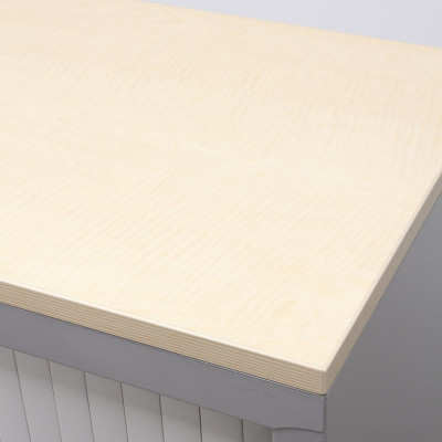 Armoire basse L100 Gris / Bouleau