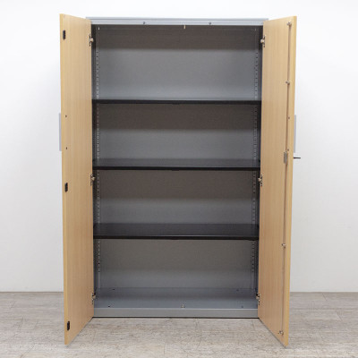 Steelcase mi-haute L100 Hêtre/Alu