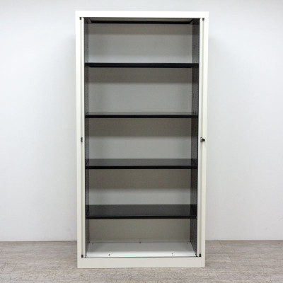 Armoire haute à rideaux L100 Blanc