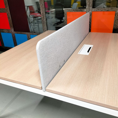 Bench 2 Postes L160 Chêne / Blanc