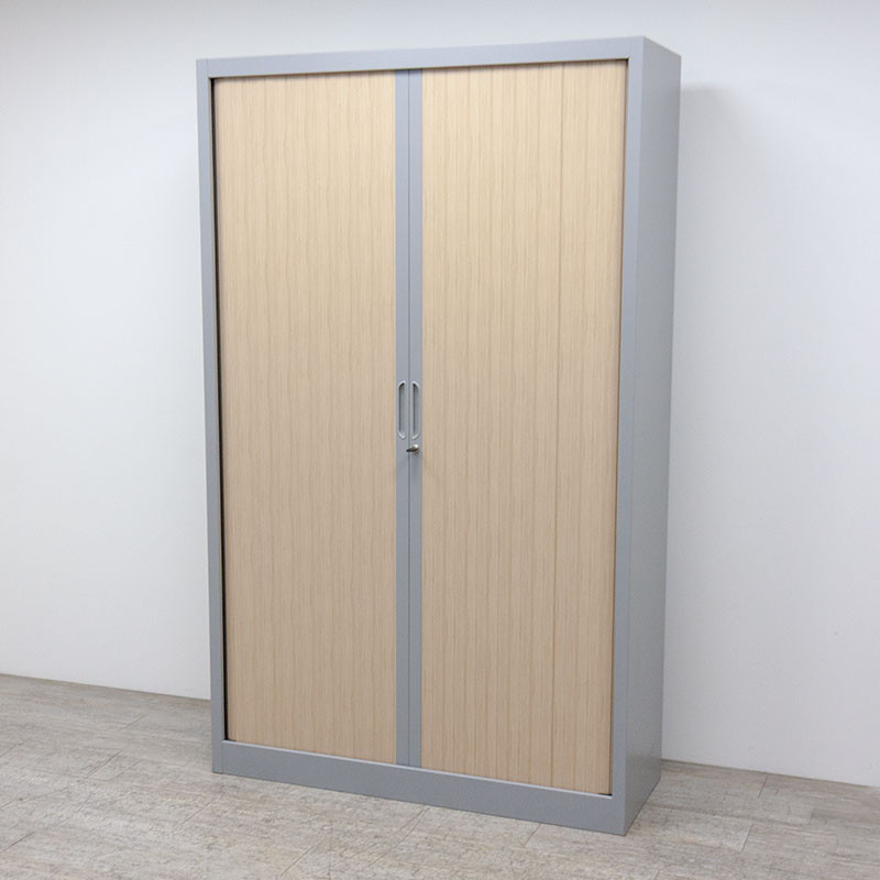 Armoire haute L120 Bouleau / Gris